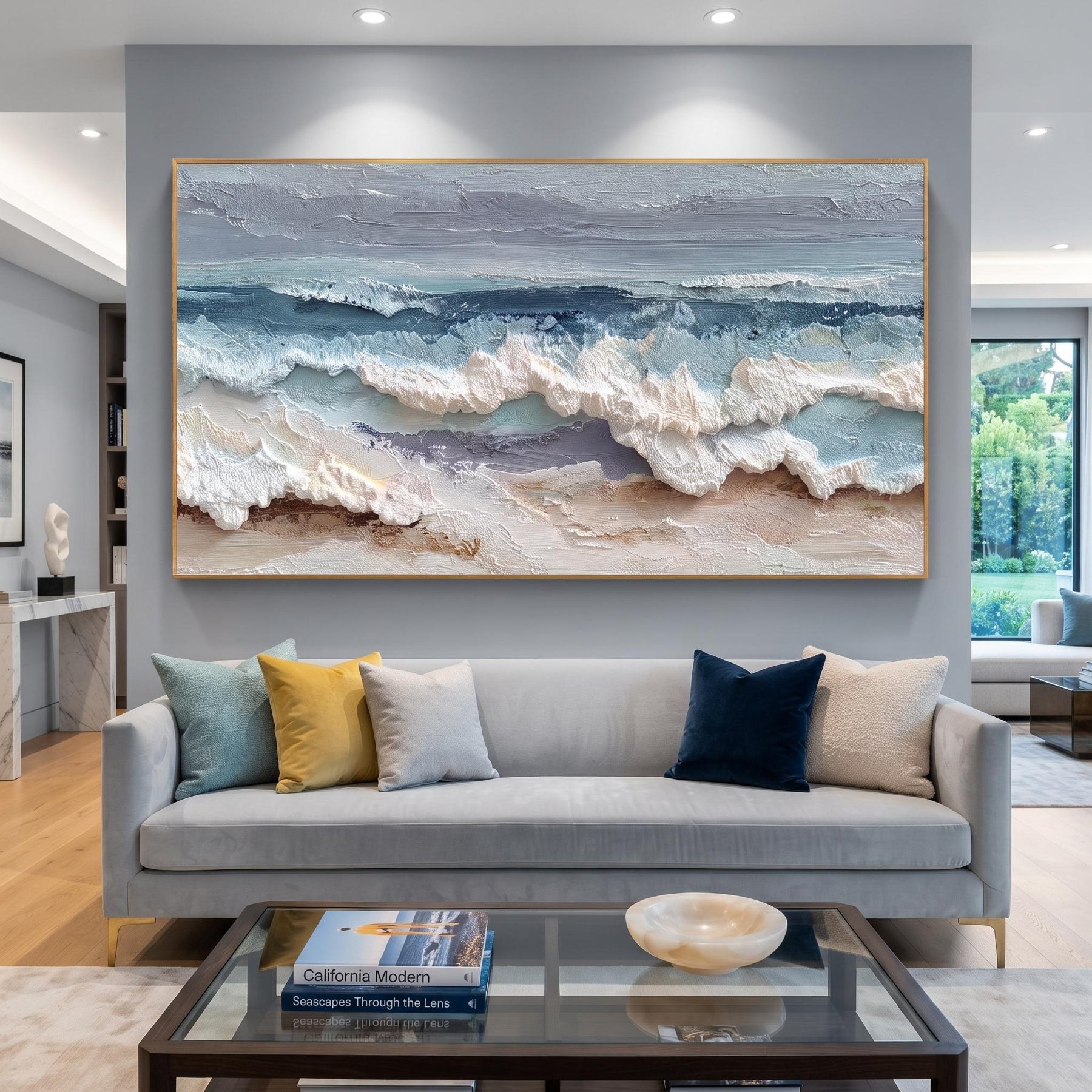 Blue and white waves – 3