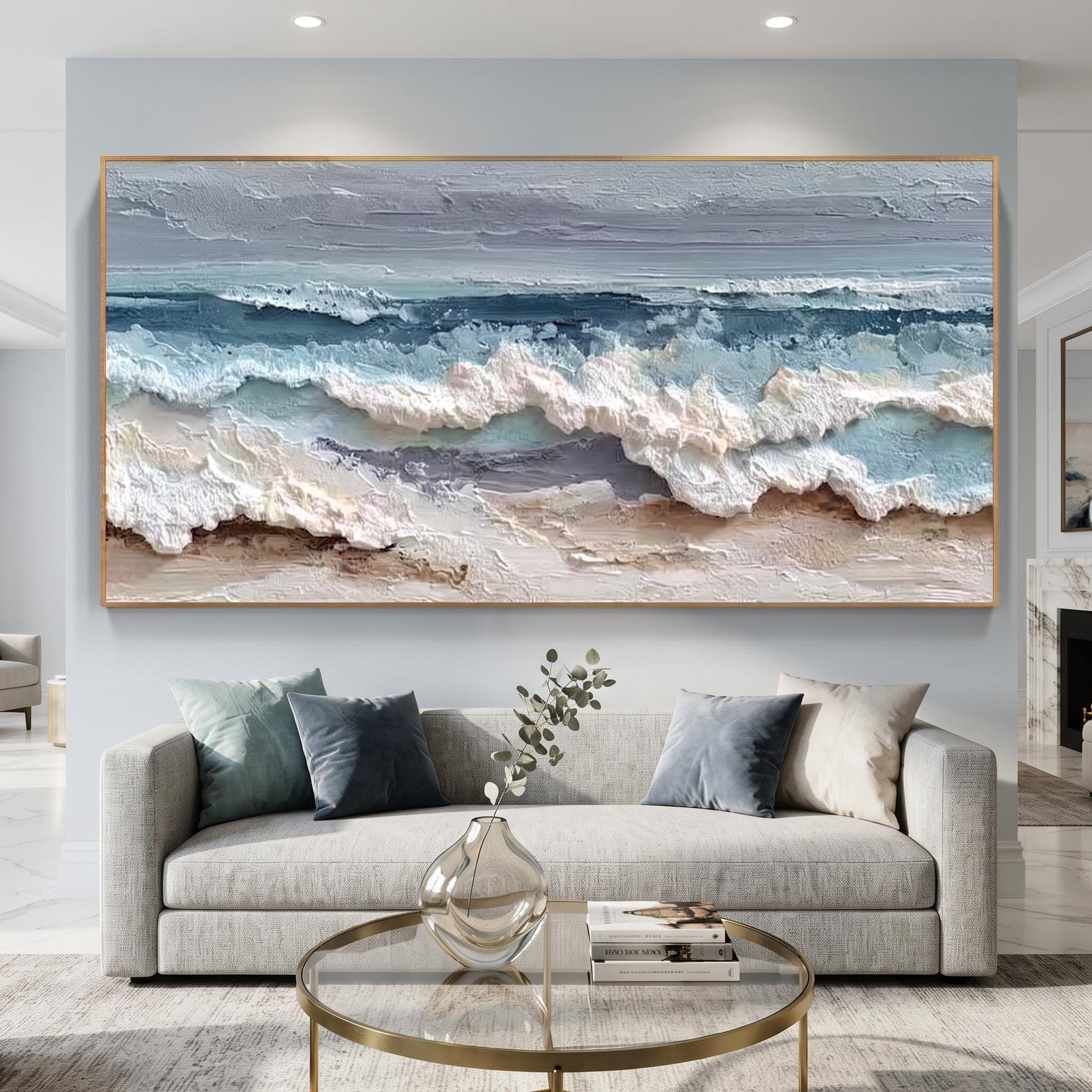 Blue and white waves – 4