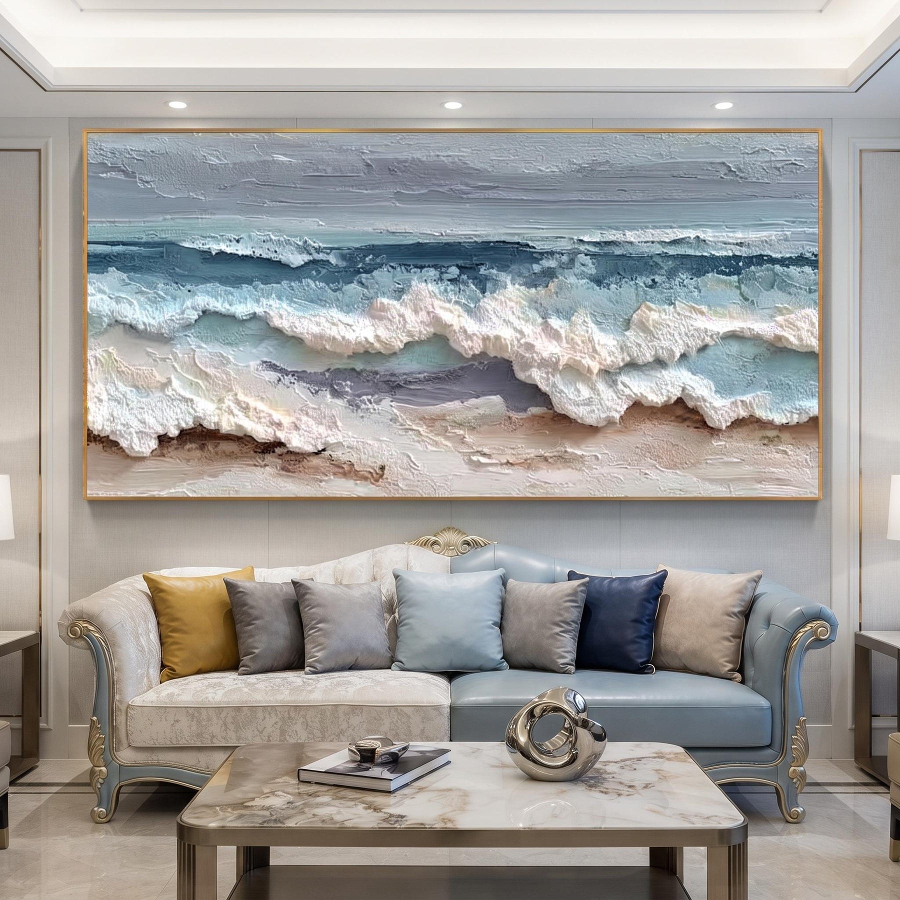 Blue and white waves – 7