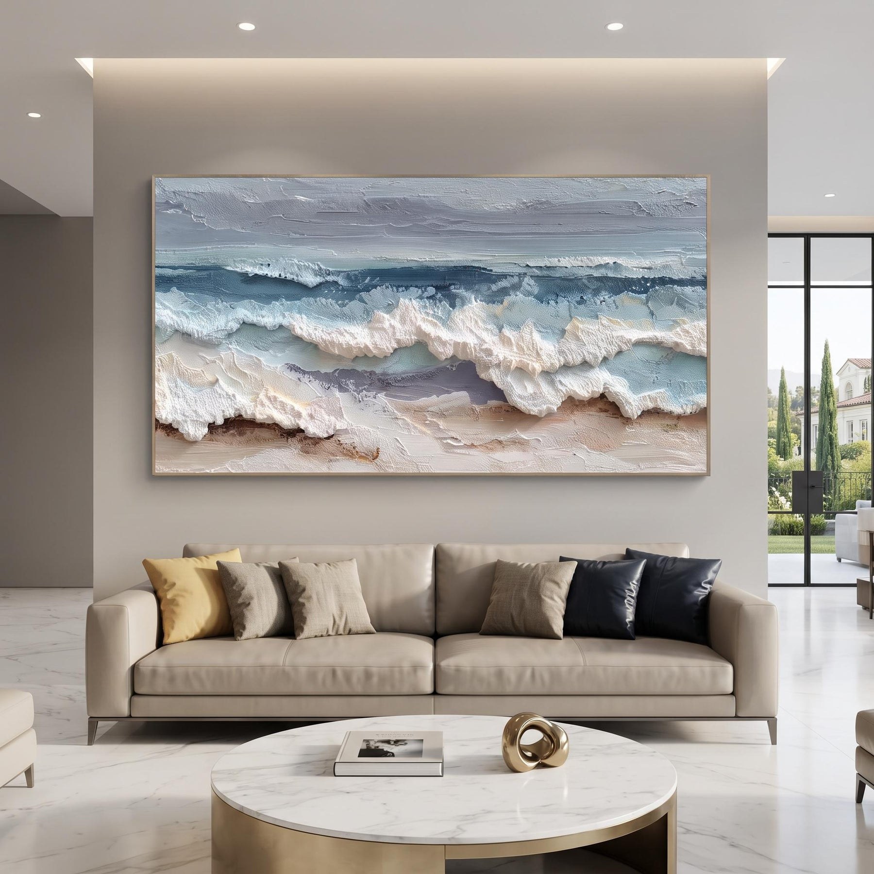 Blue and white waves – 8