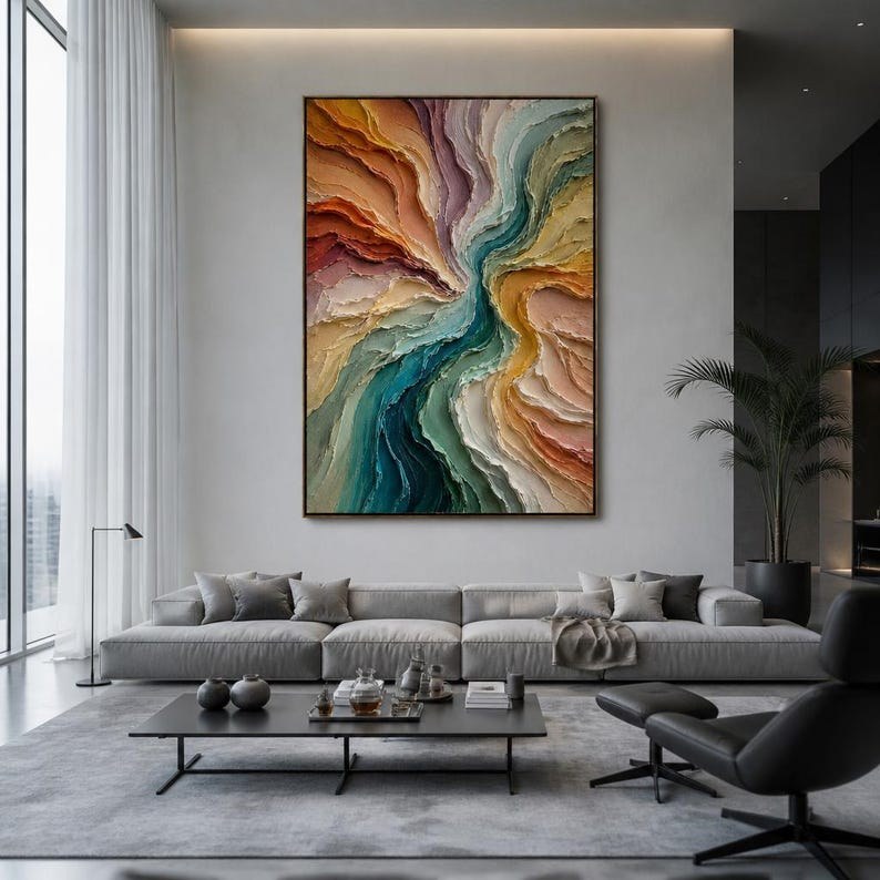Colorful Abstract Oil Painting