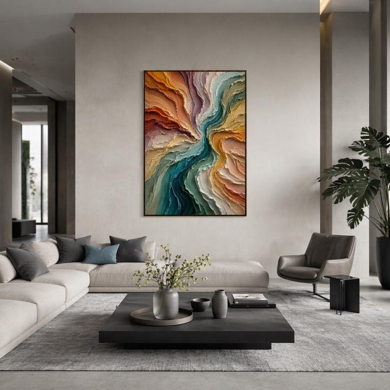 Colorful Abstract Oil Painting – 7