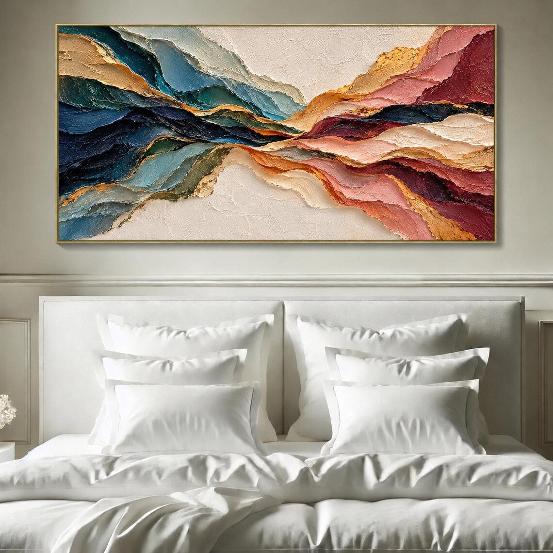 Colorful Wave Large Abstract Oil Painting – 11