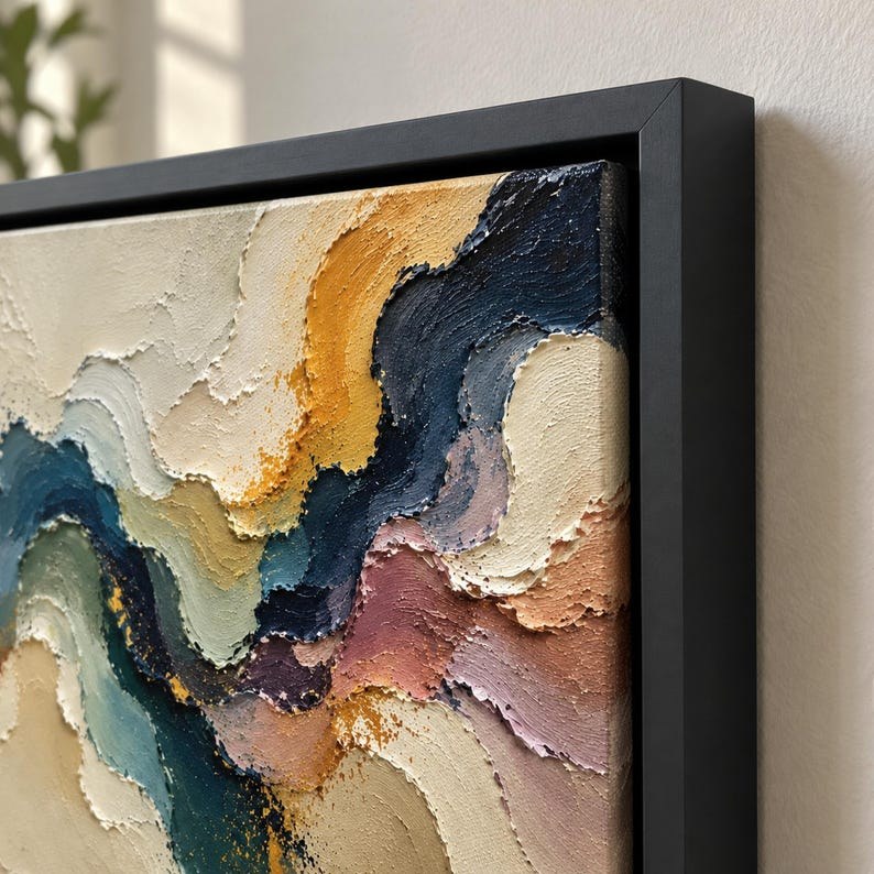 Colorful wave wall painting – 9