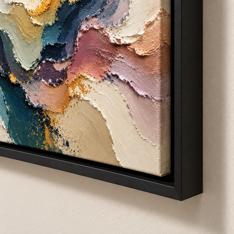Colorful wave wall painting – 10