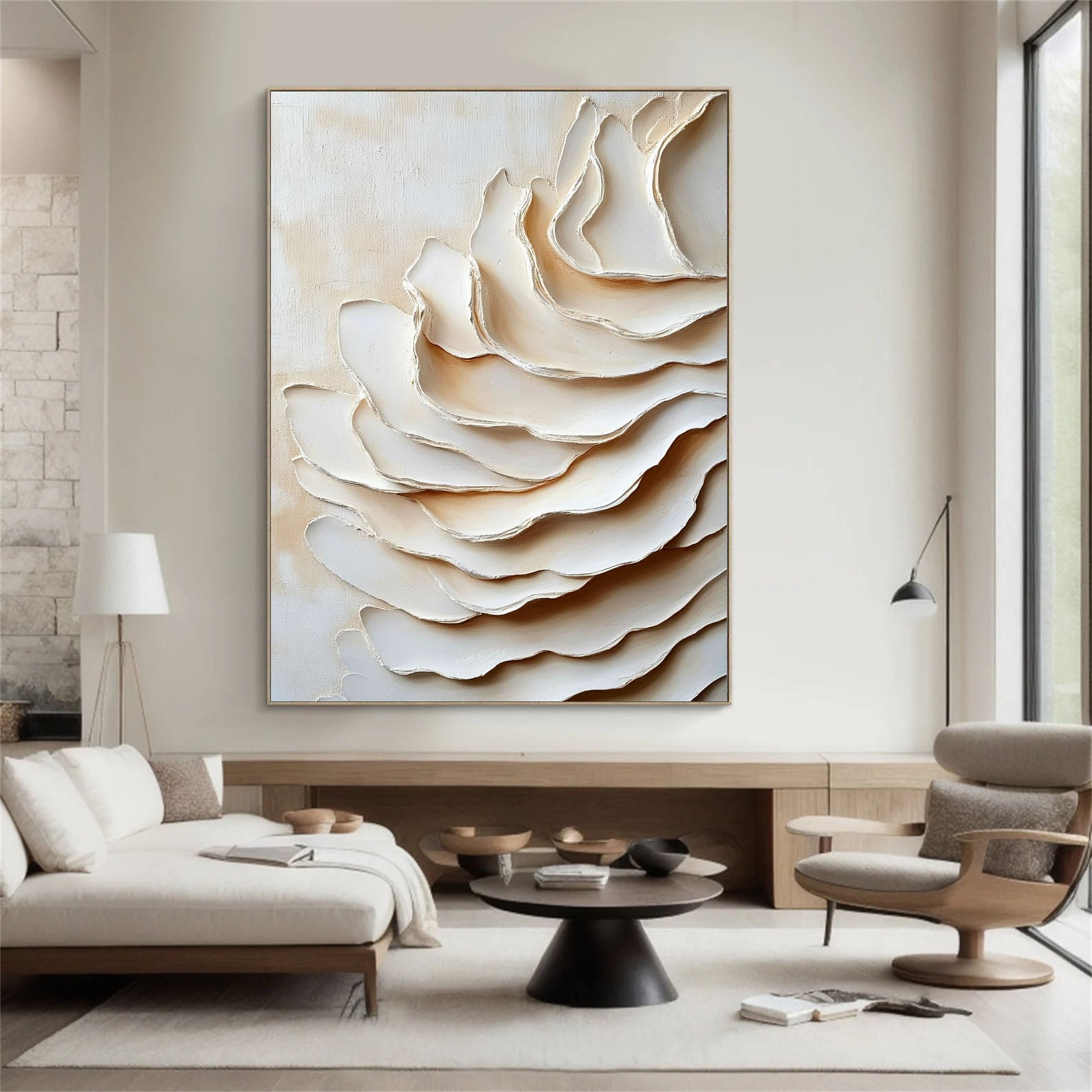 Cream Layered Waves