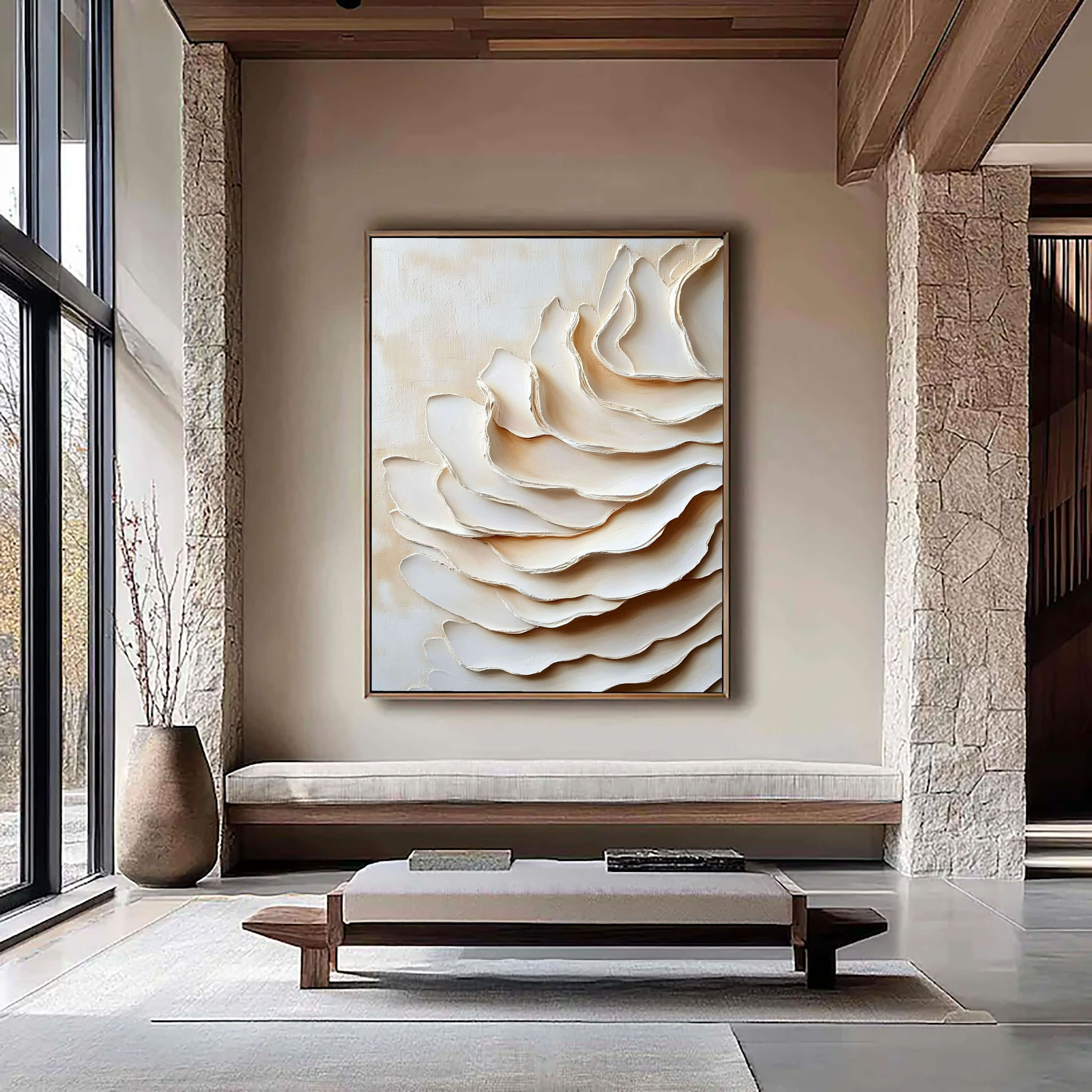 Cream Layered Waves – 3