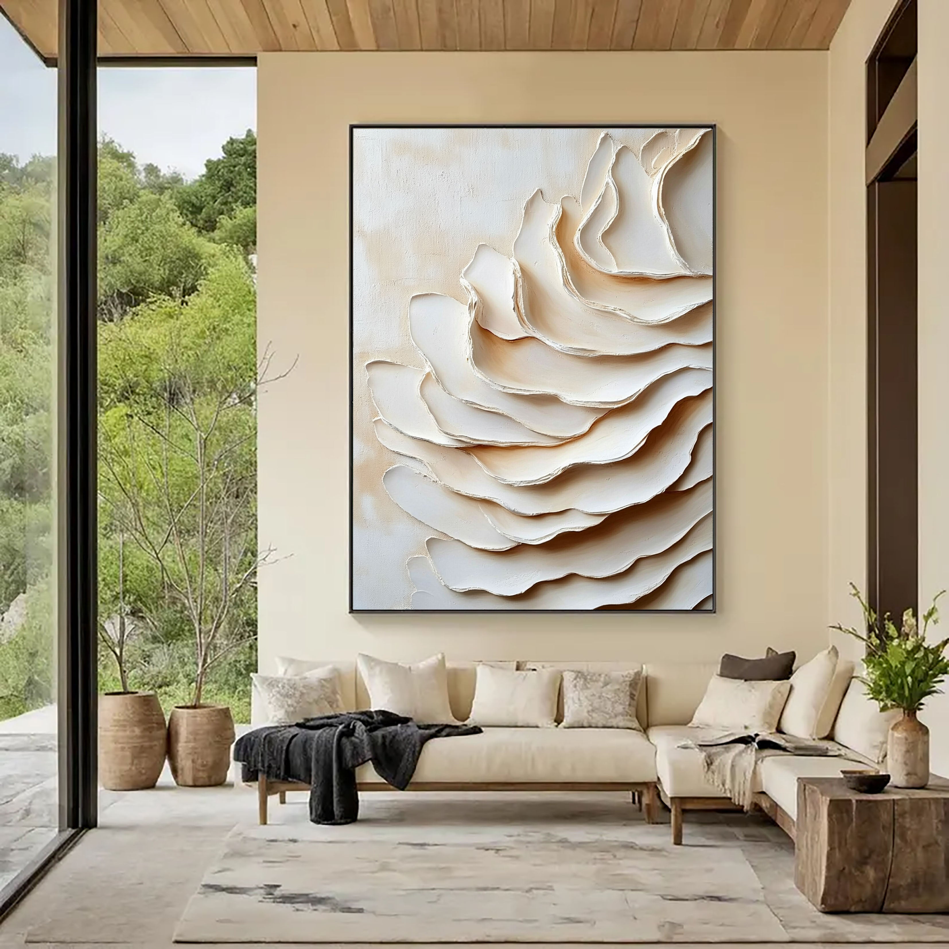 Cream Layered Waves – 4
