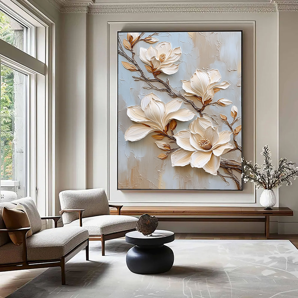 Cream Magnolia Blooms