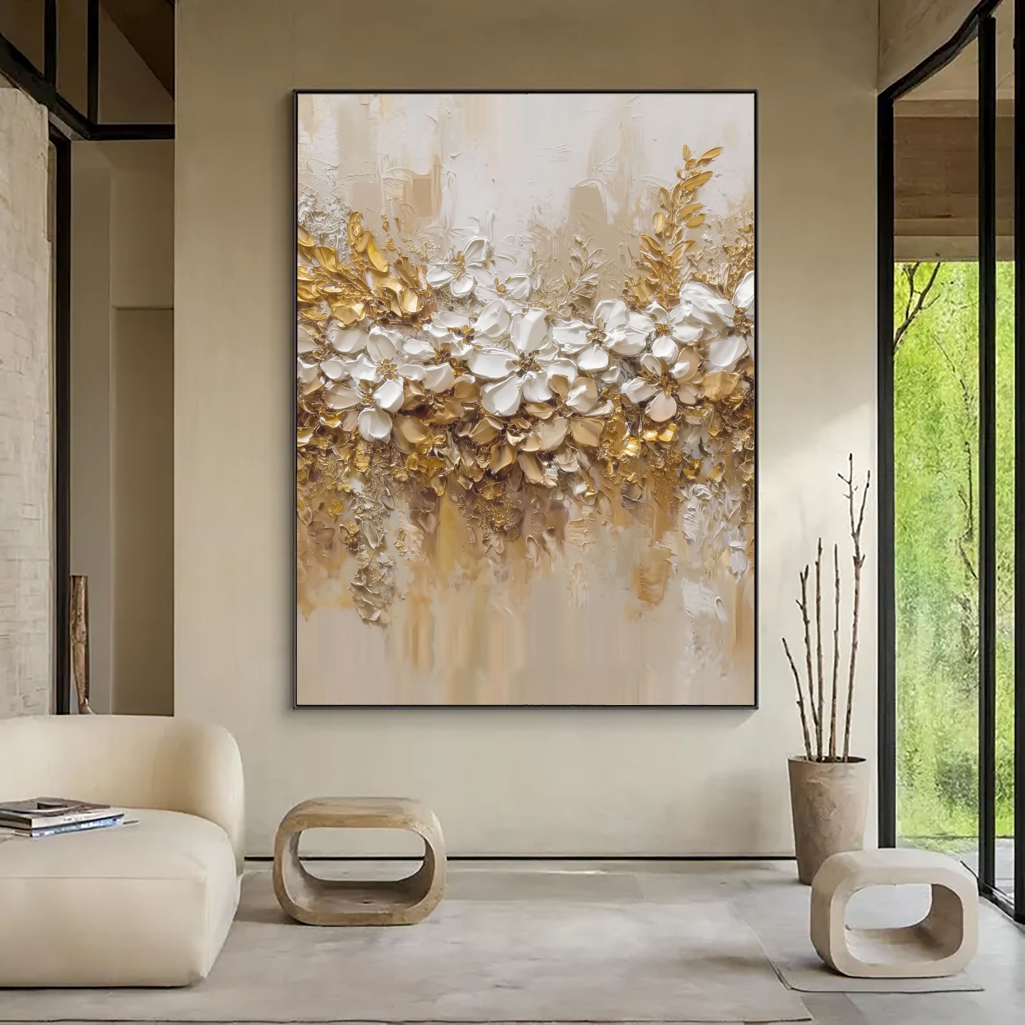 Gilded Floral Relief