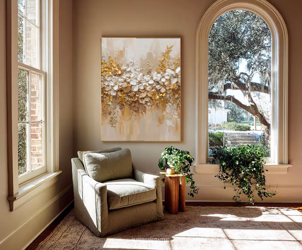 Gilded Floral Relief – 3