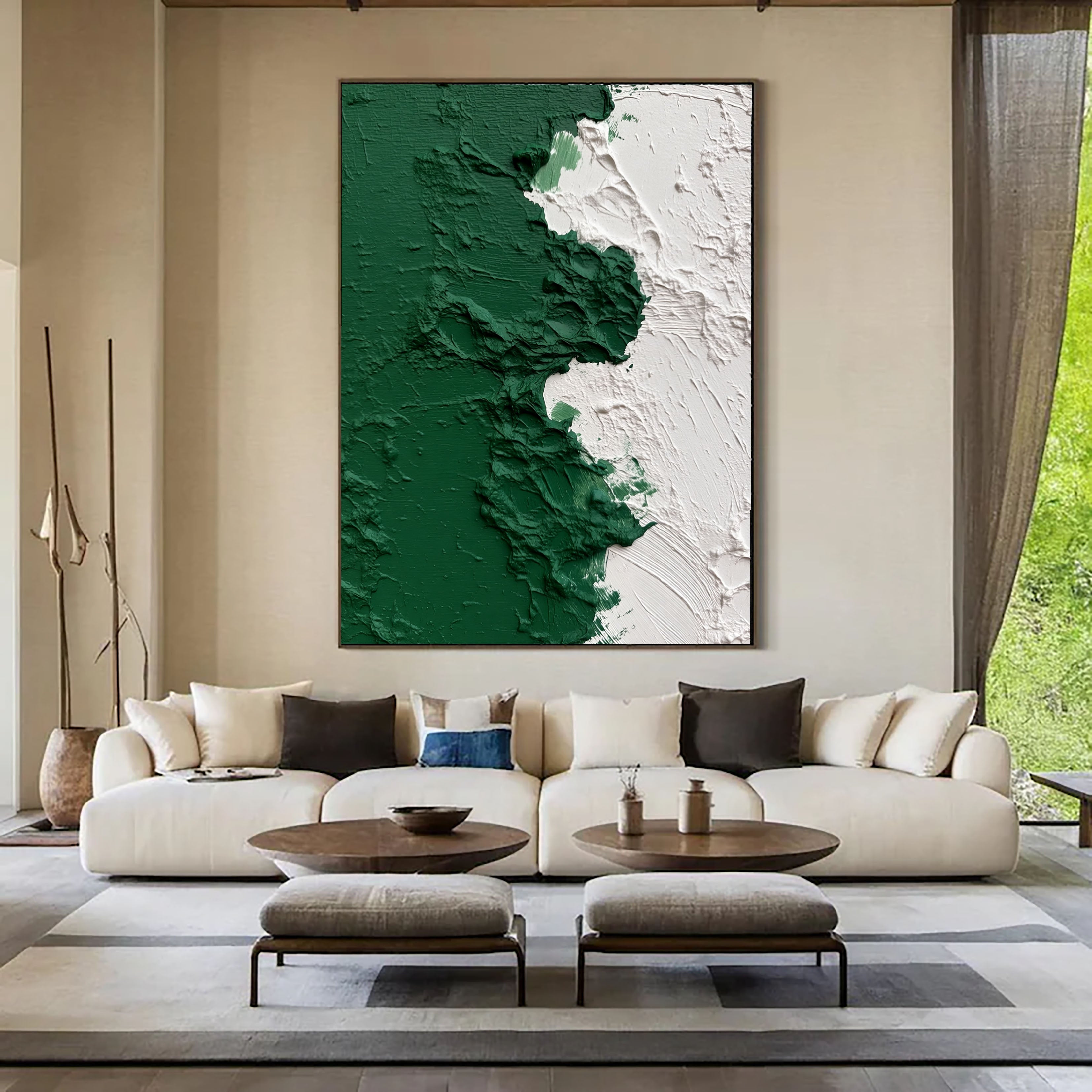 Green White Texture Split