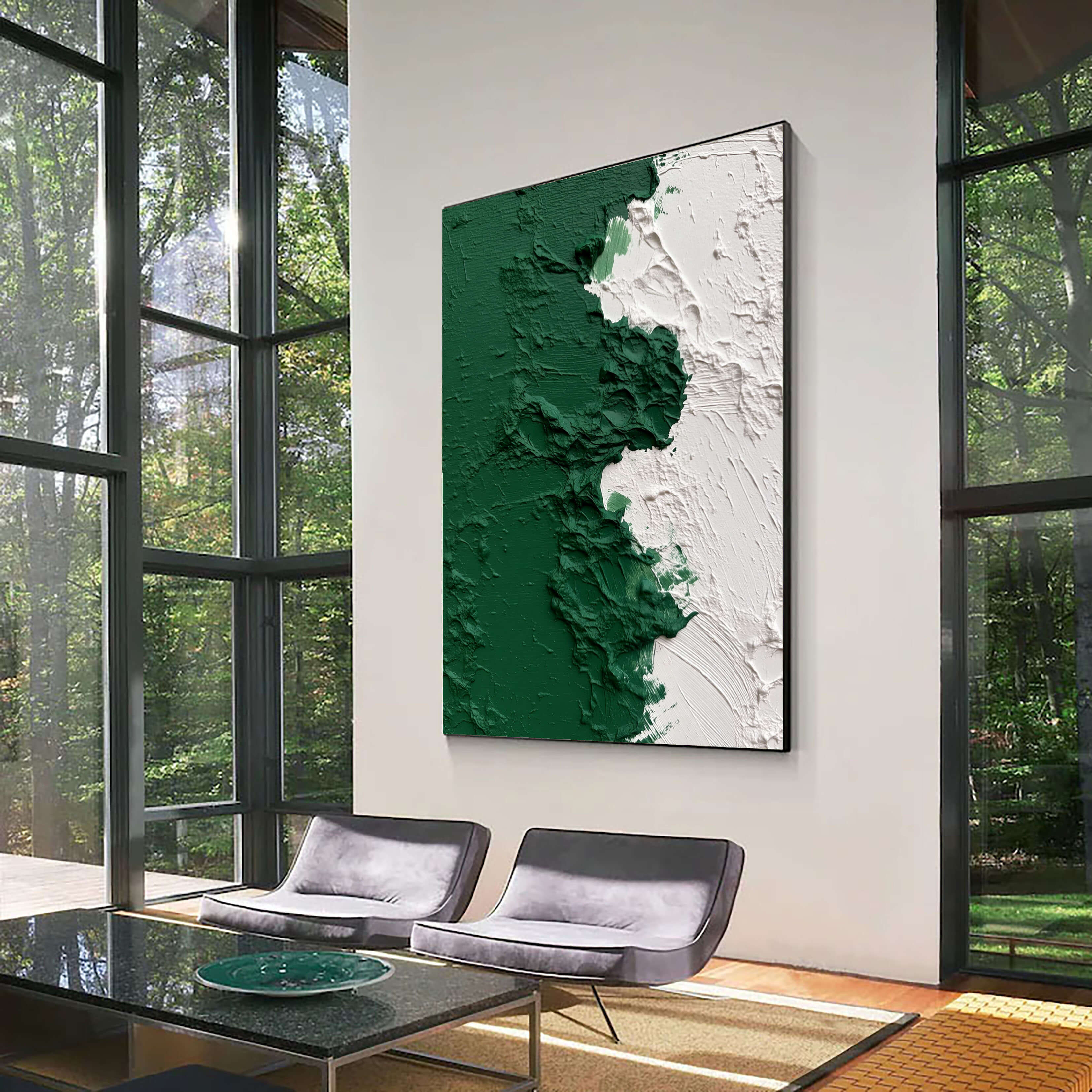 Green White Texture Split – 4