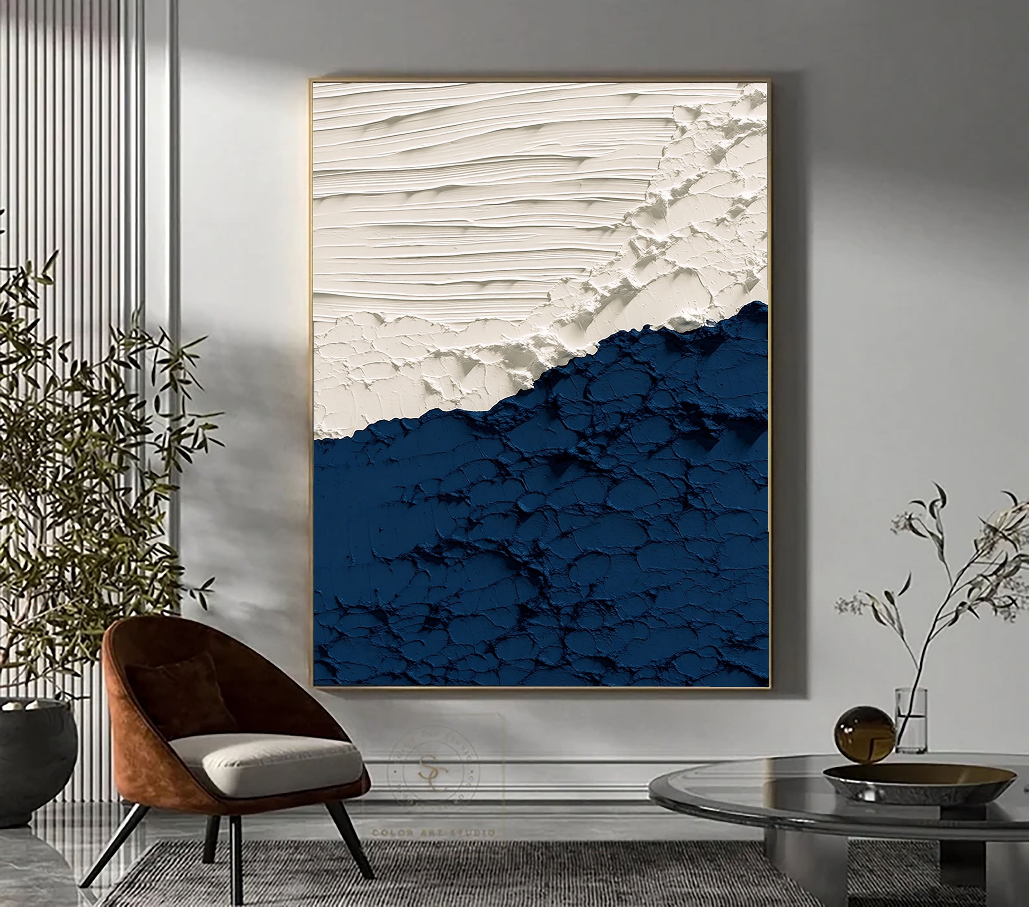 Indigo Shore & Frosted Wave