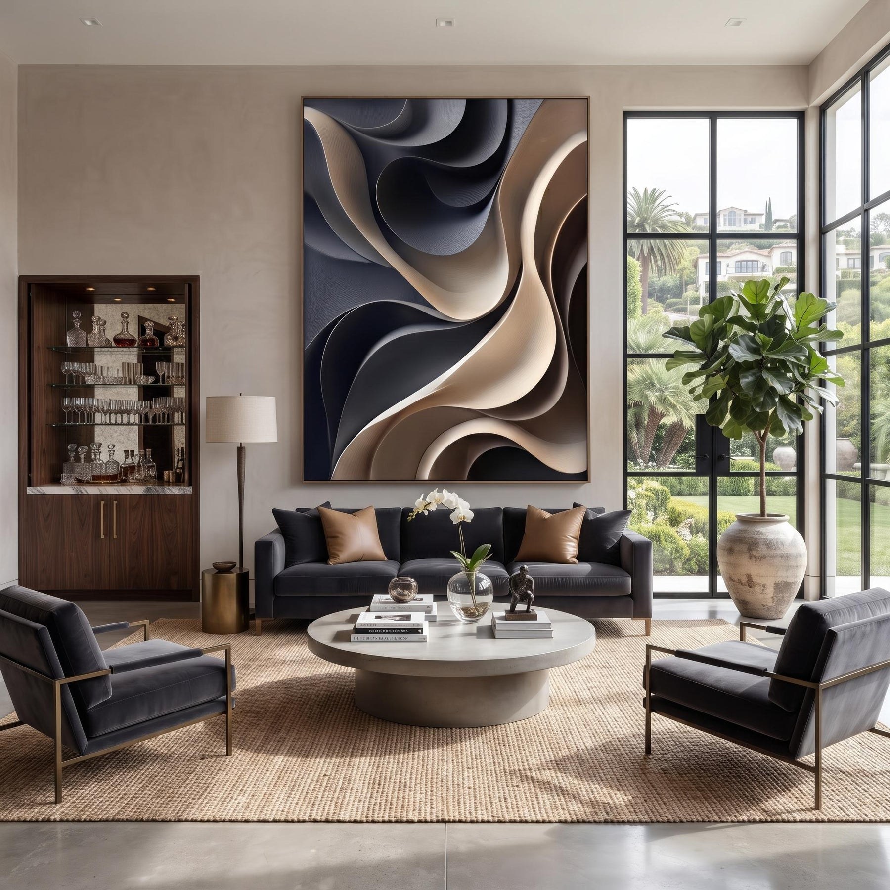 Layered Wave Wall Art – 3
