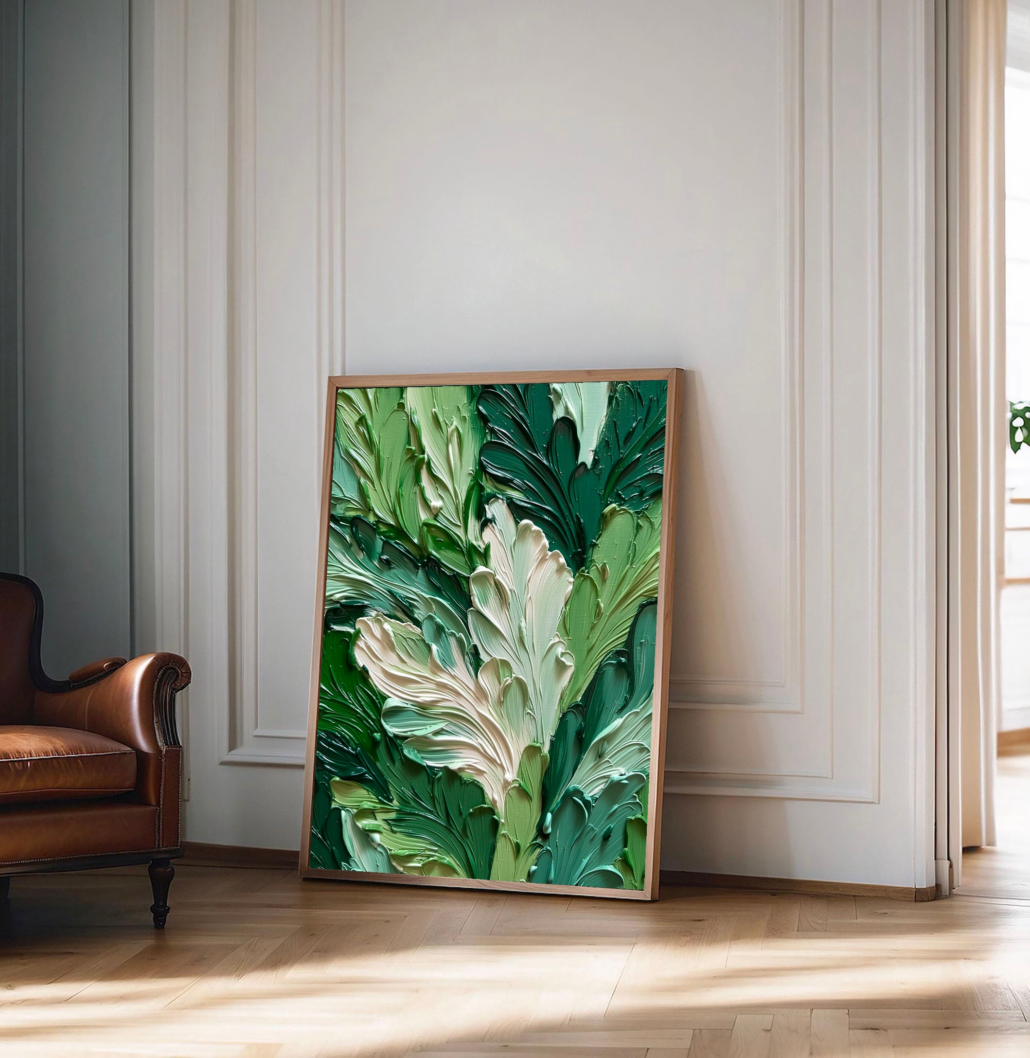 Lush Green Leaf Relief – 6