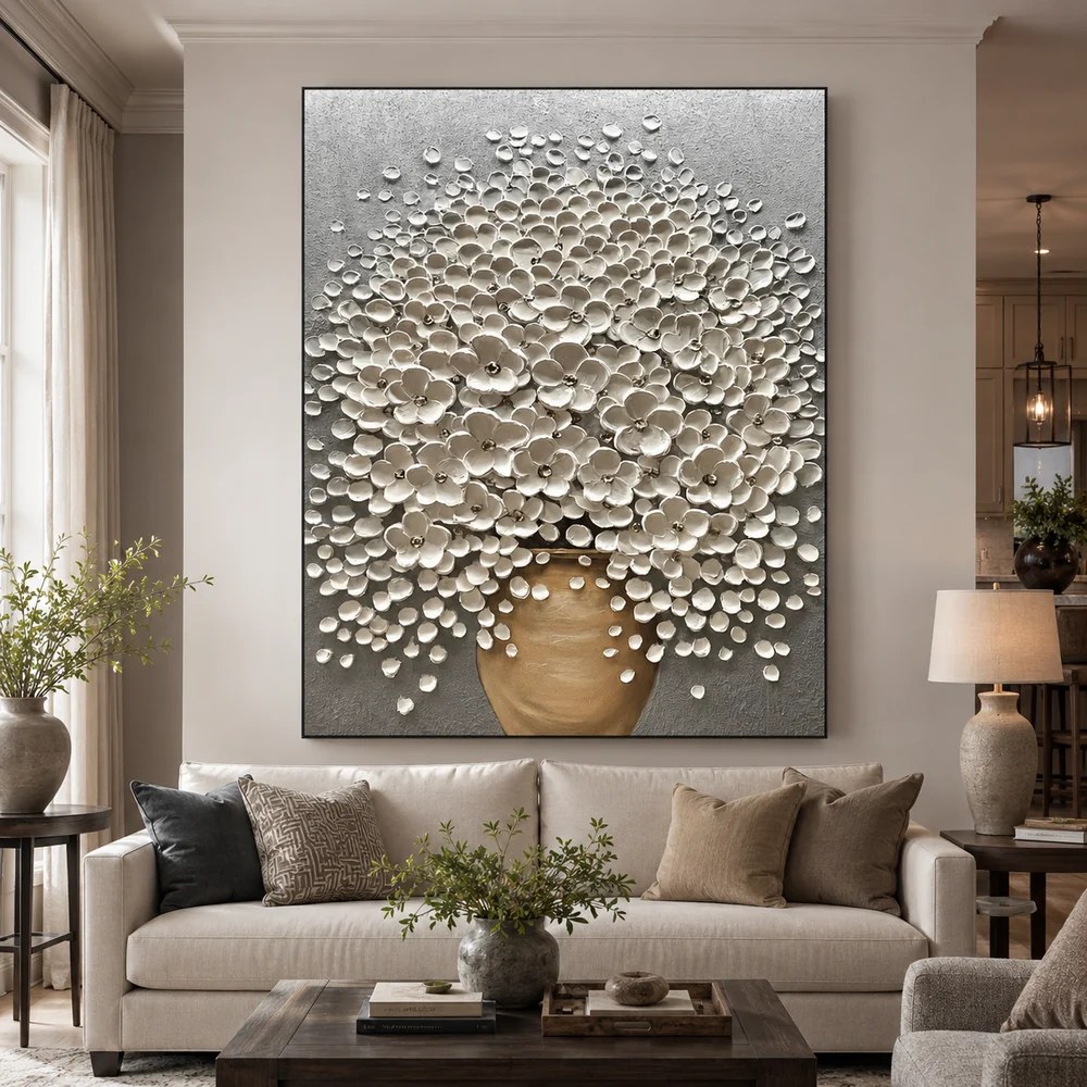 Luxury 3D Blossom Wall Painting