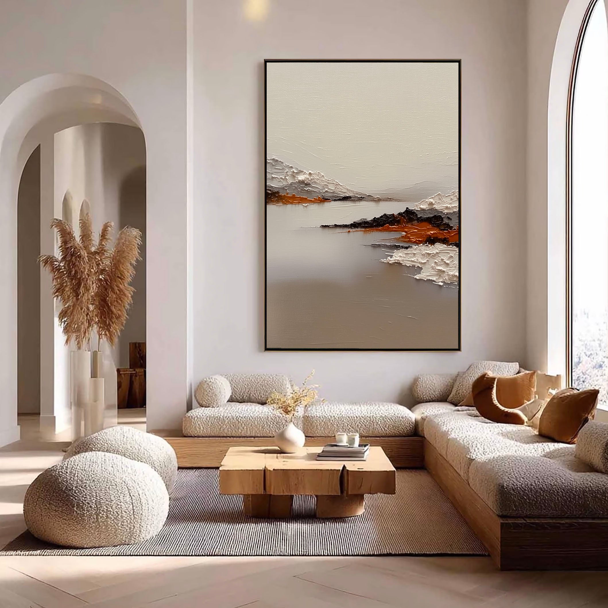 Minimalist Mountain Lake Relief – 6