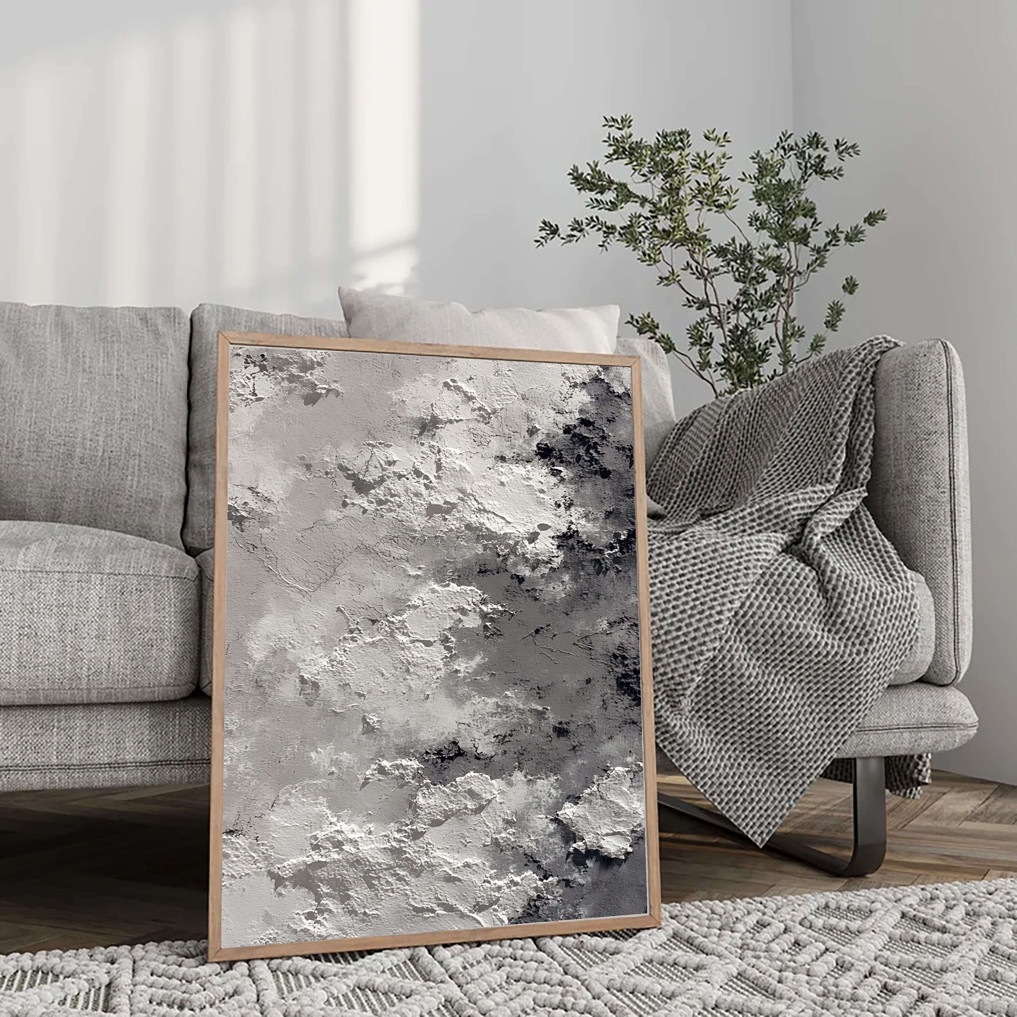 Monochrome Cloud Relief – 3