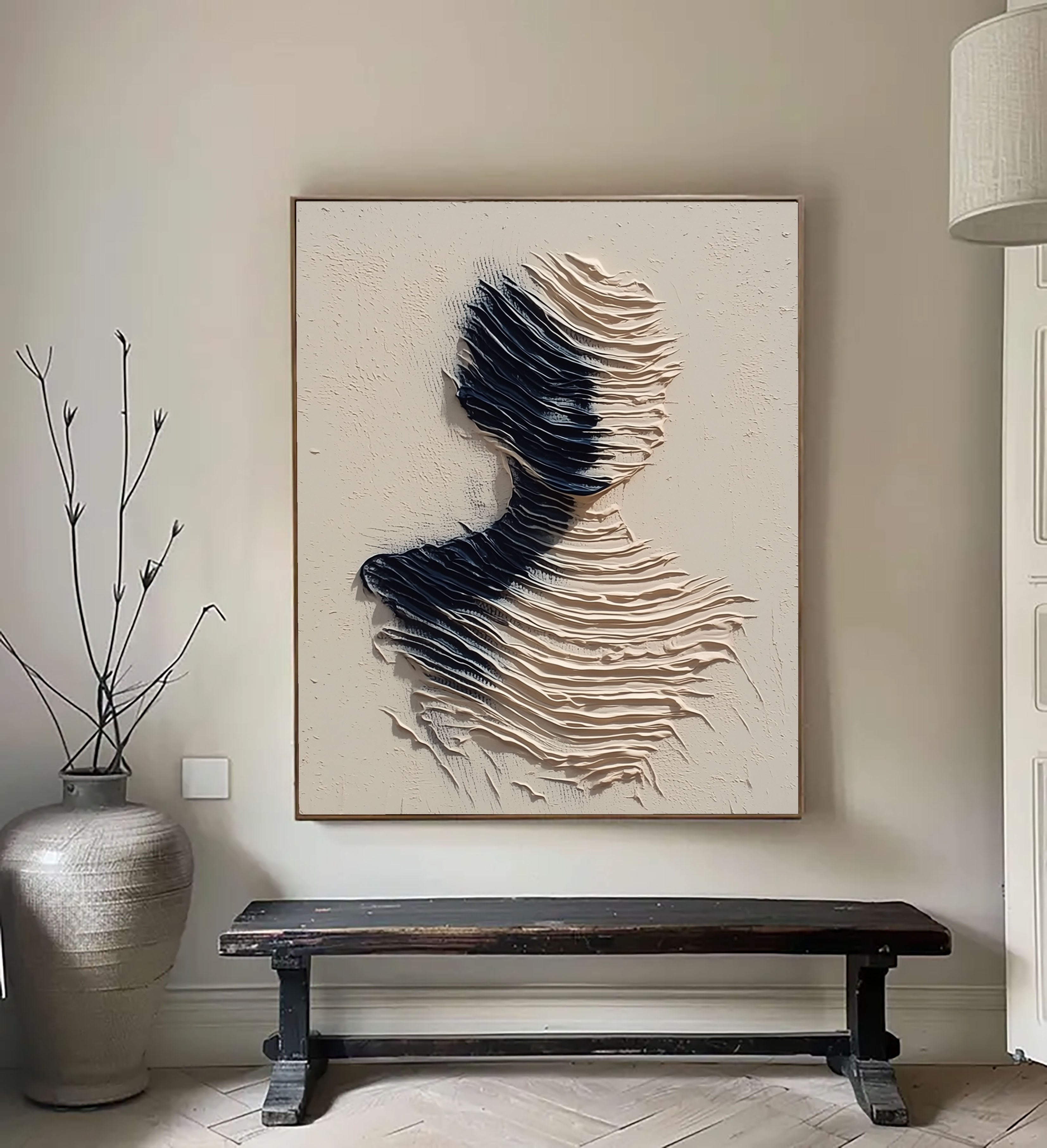 Monochrome Wave Figure