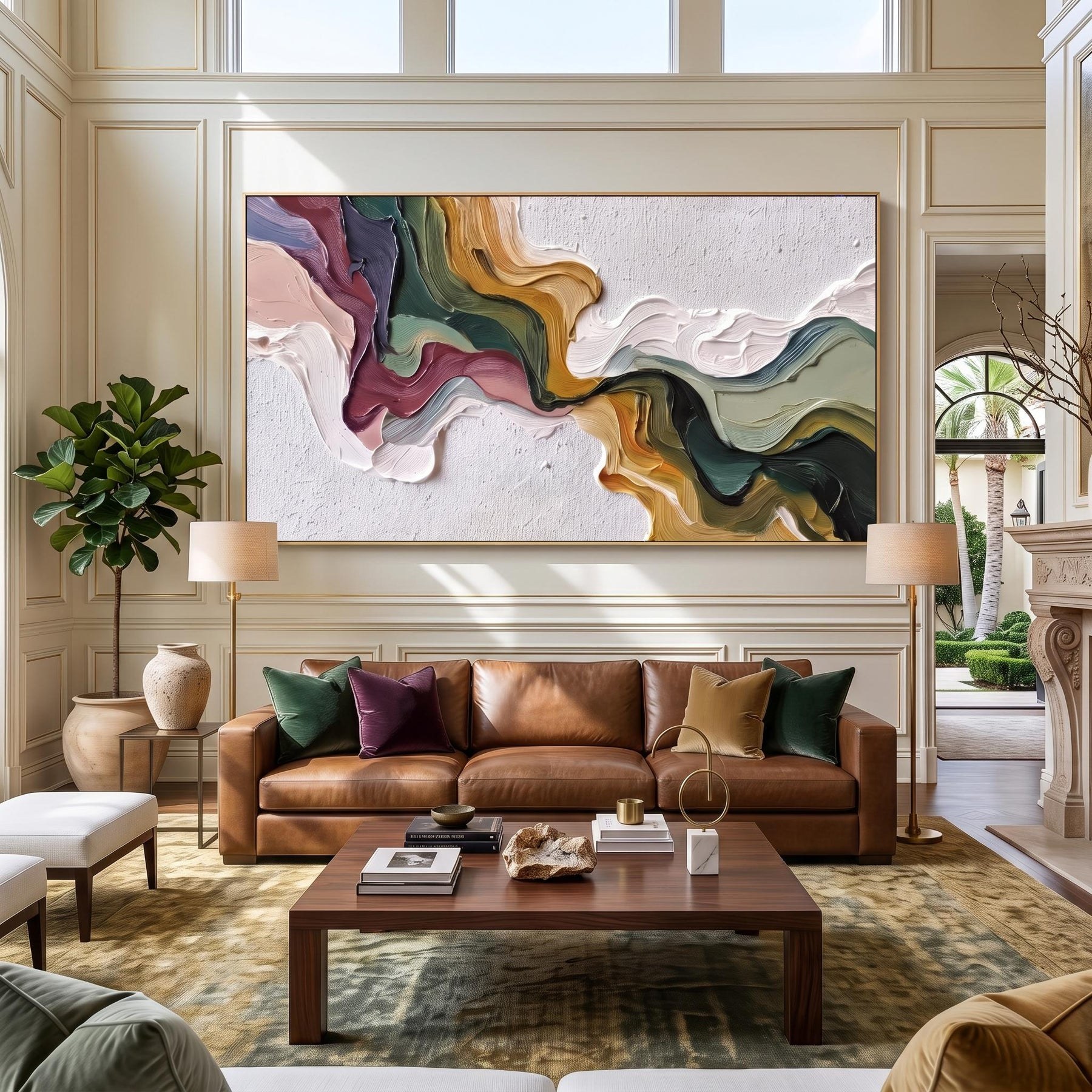 Multicolor Swirl Abstract Wall Painting – 4