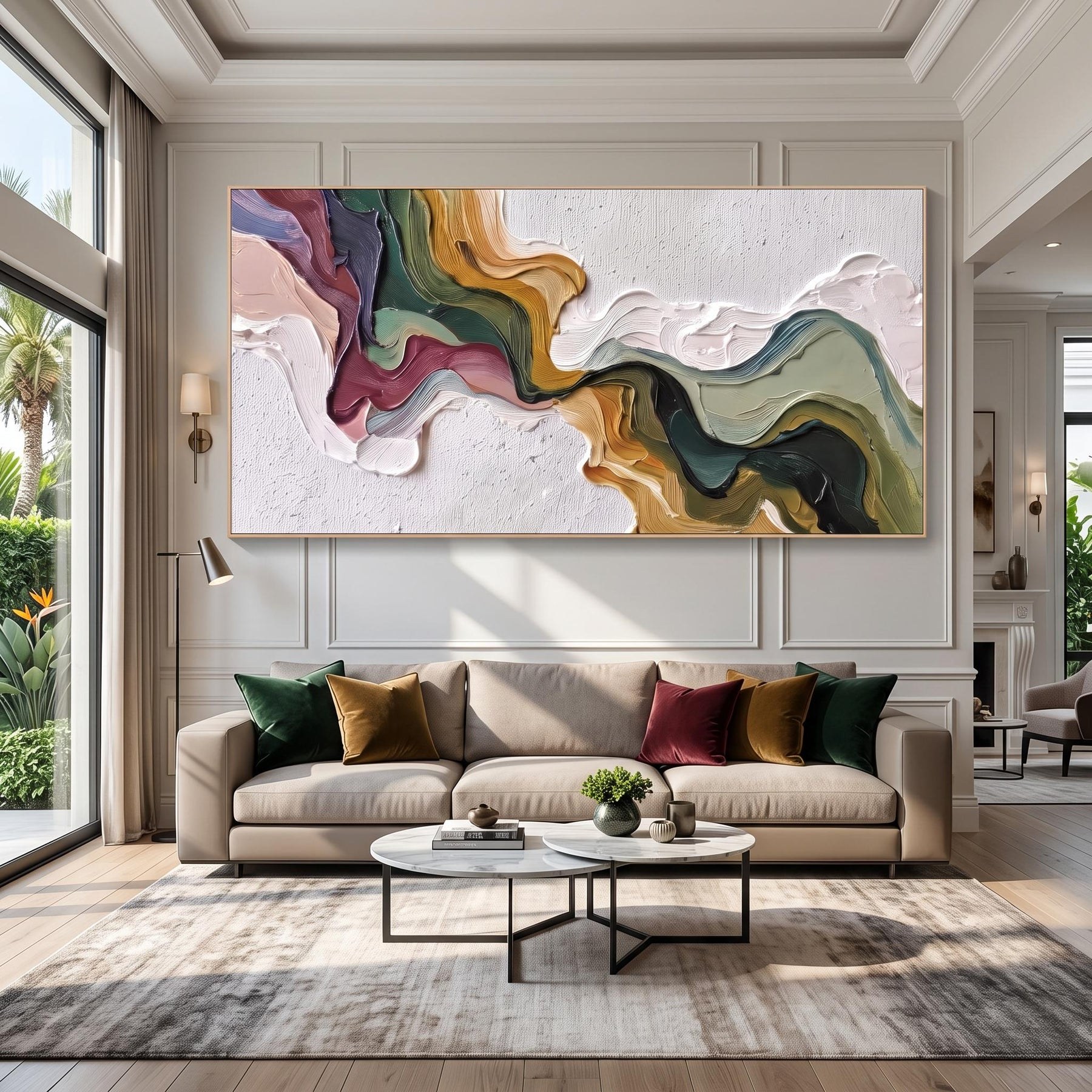 Multicolor Swirl Abstract Wall Painting – 5