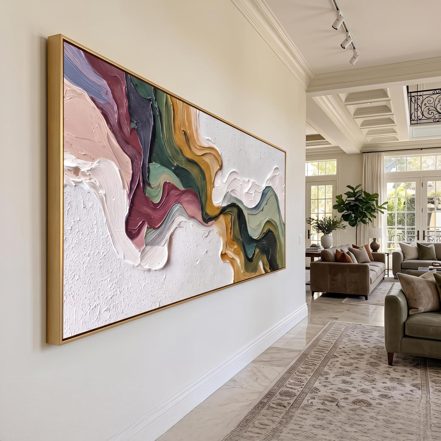 Multicolor Swirl Abstract Wall Painting – 6