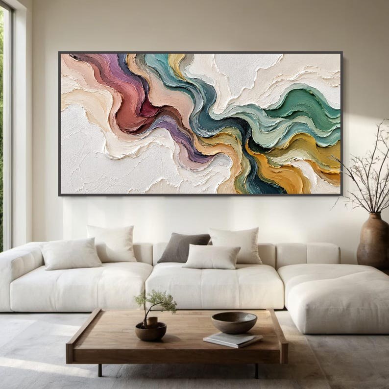 Neutral Abstract Oil Painting