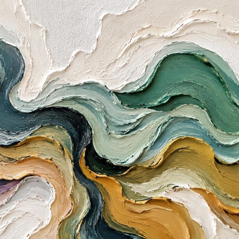 Neutral Abstract Oil Painting – 5