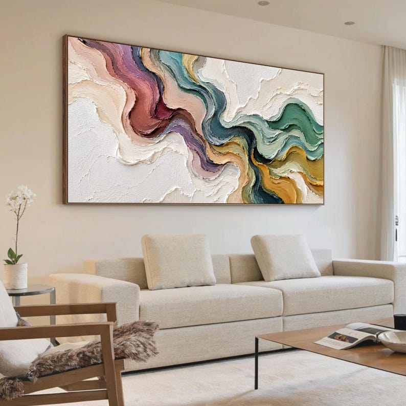 Neutral Abstract Oil Painting – 6