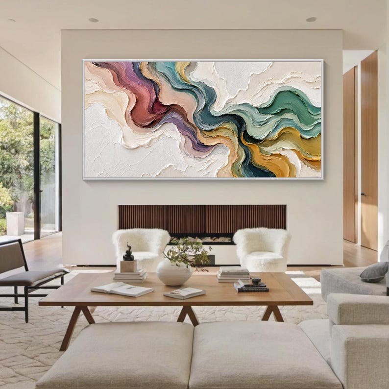 Neutral Abstract Oil Painting – 7