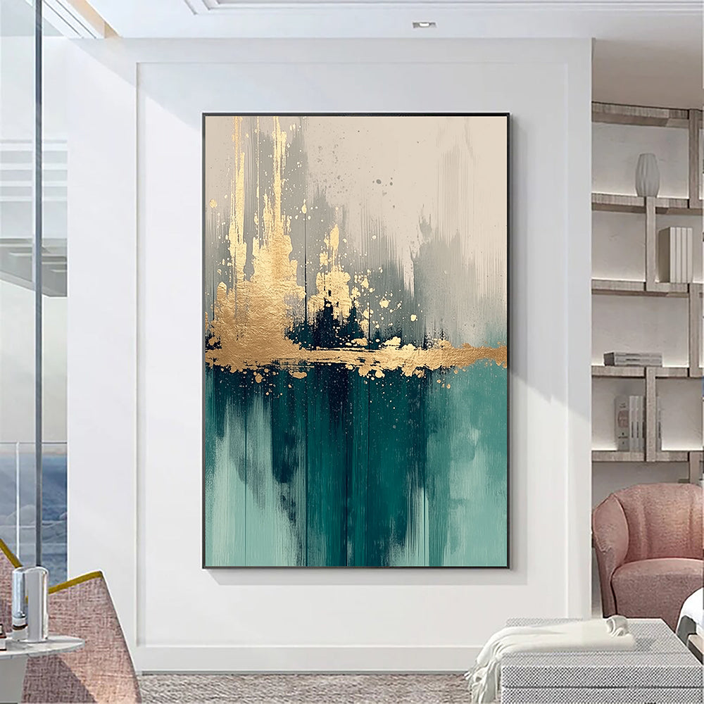 Teal Gold Reflections