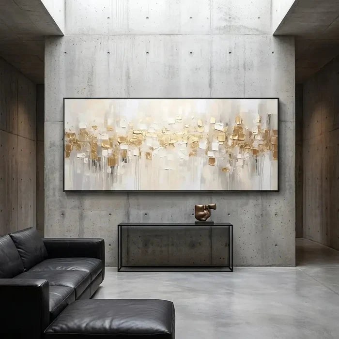 Textured Abstract Wall Art with Gold – 6