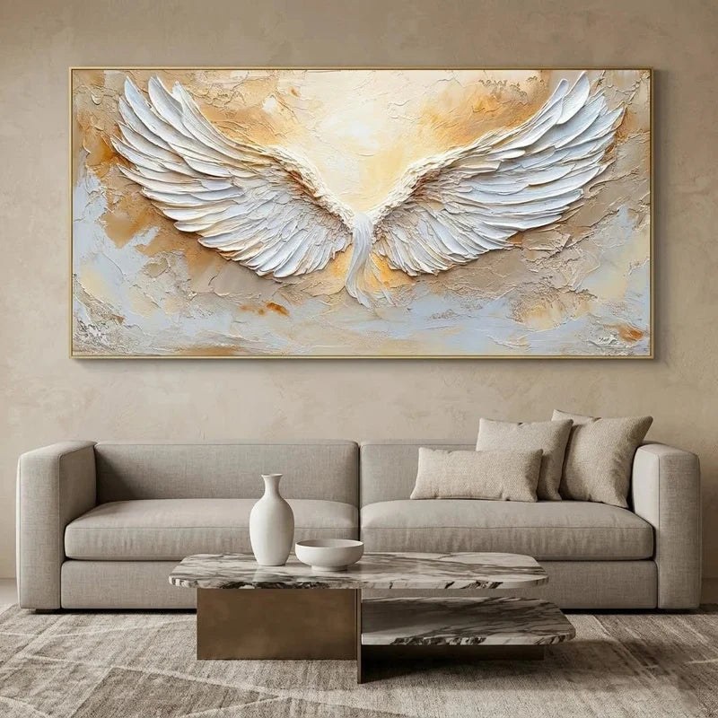 Textured Angel Wing Wall Art