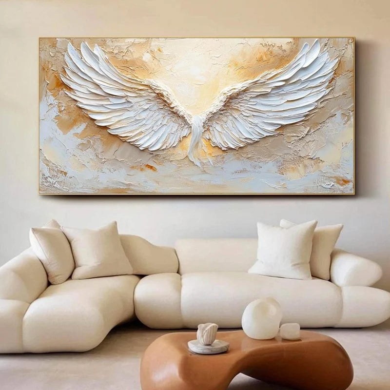 Textured Angel Wing Wall Art – 2