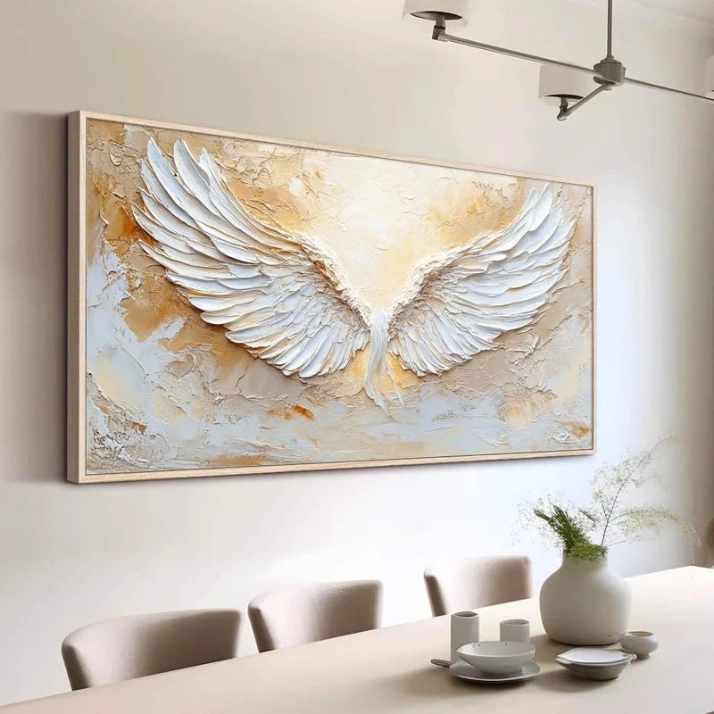 Textured Angel Wing Wall Art – 4