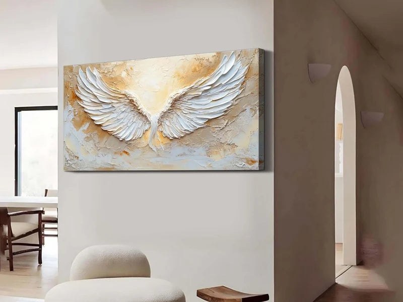 Textured Angel Wing Wall Art – 5