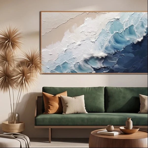 Textured Blue Ocean Wall Art – 4