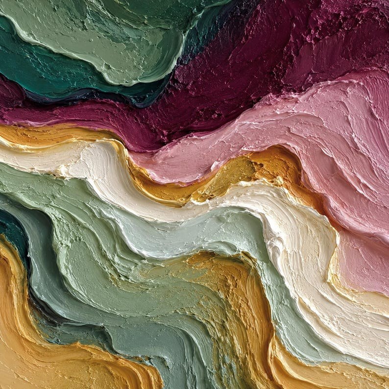 Textured Earth Tone Wave Wall Art – 8