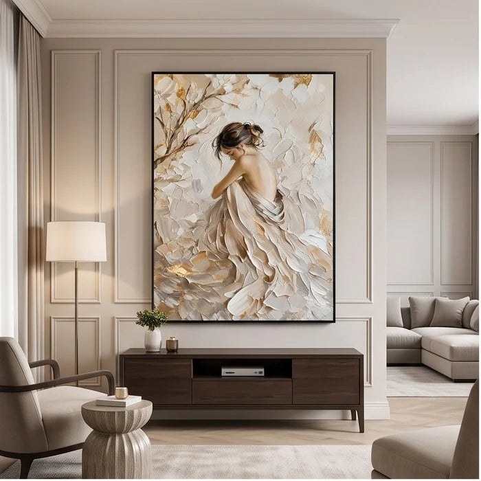 Textured Neutral Figurative Wall Art
