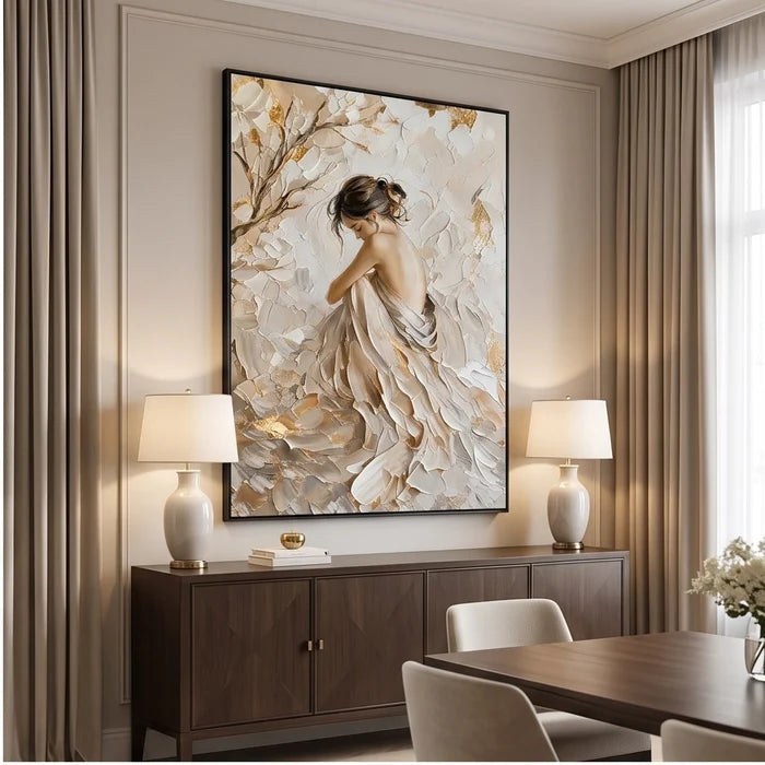 Textured Neutral Figurative Wall Art – 3