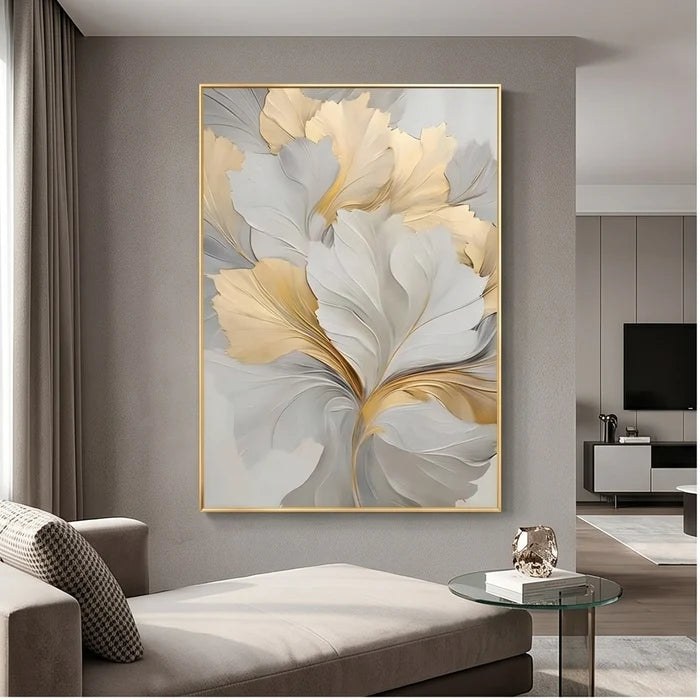 Textured Neutral Floral Wall Art