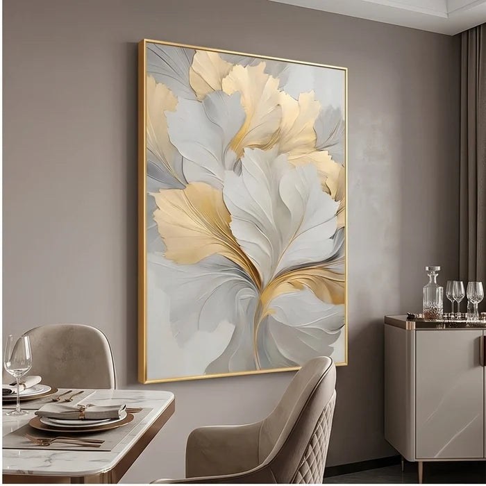 Textured Neutral Floral Wall Art – 2