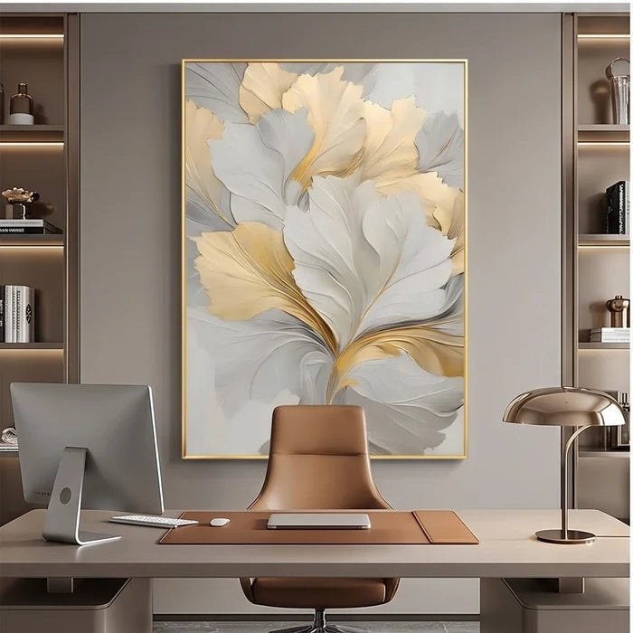 Textured Neutral Floral Wall Art – 3
