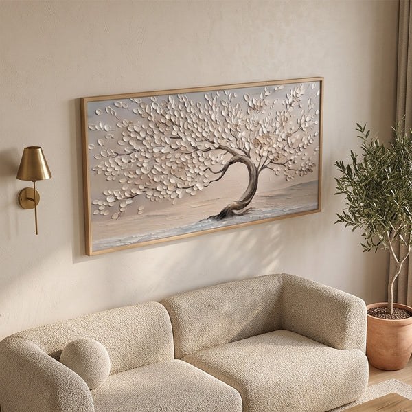 Textured Neutral Tree Wall Art – 3