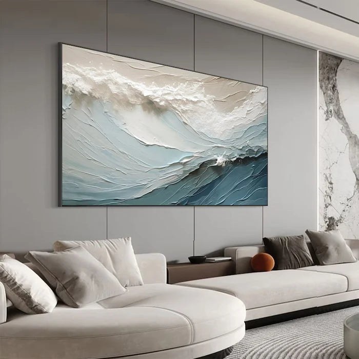 Textured Ocean Wave Wall Art – 3