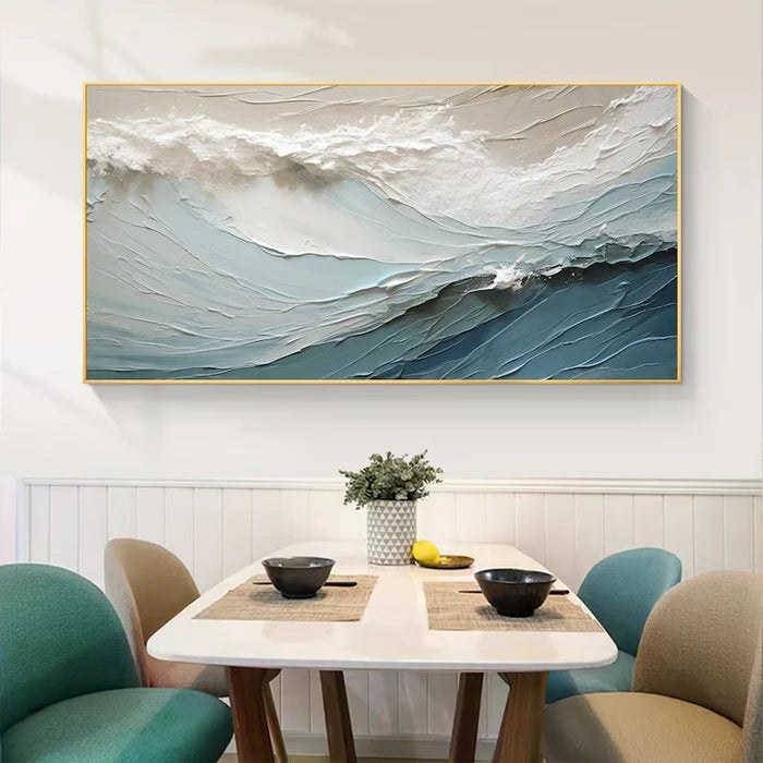 Textured Ocean Wave Wall Art – 4