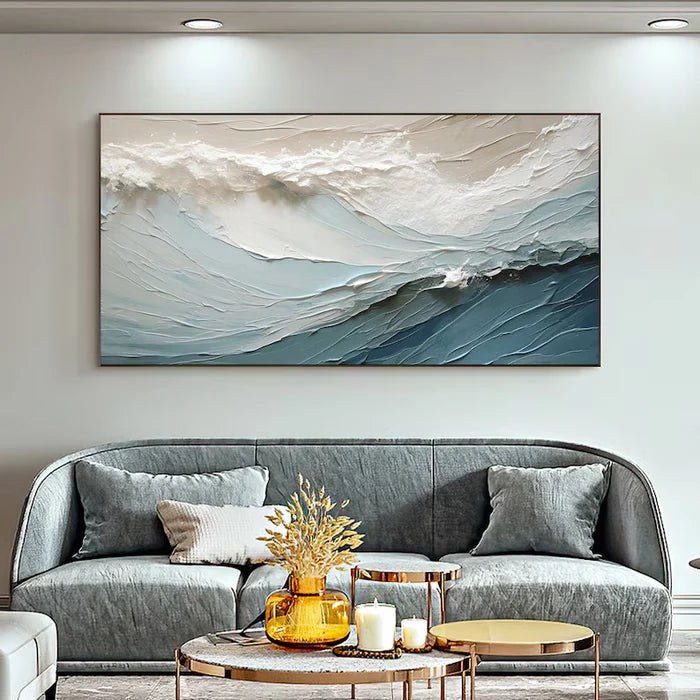 Textured Ocean Wave Wall Art – 5