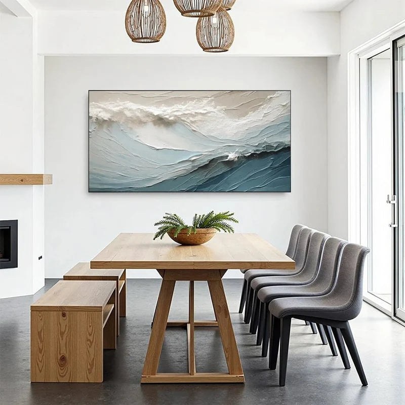 Textured Ocean Wave Wall Art – 6