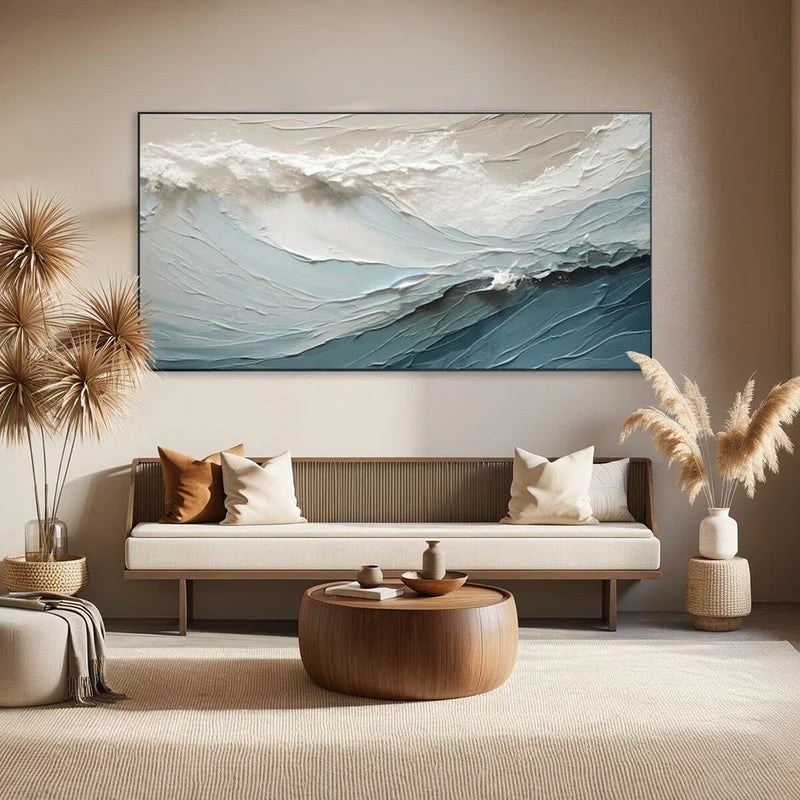 Textured Ocean Wave Wall Art – 8